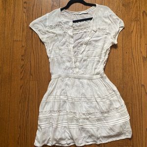 Talula white dress with cinched waist